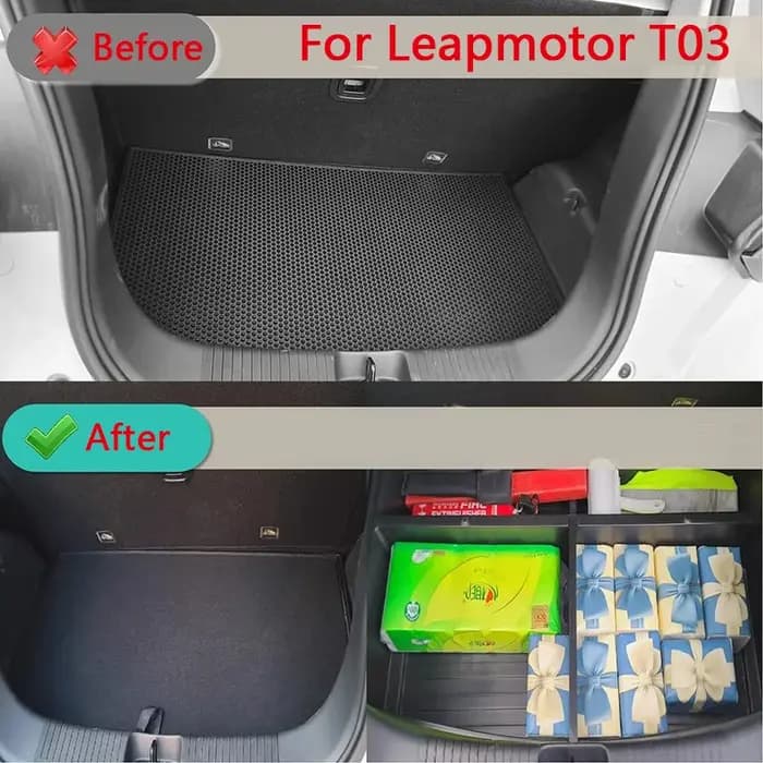Boîte de rangement de coffre pour Leapmotor T03 2024 2025