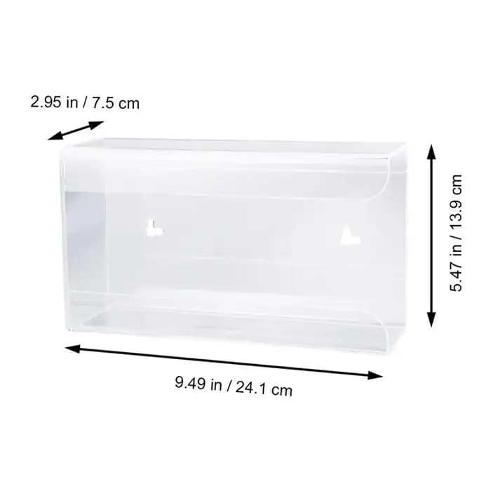 Boîte de rangement transparente pour gants jetables