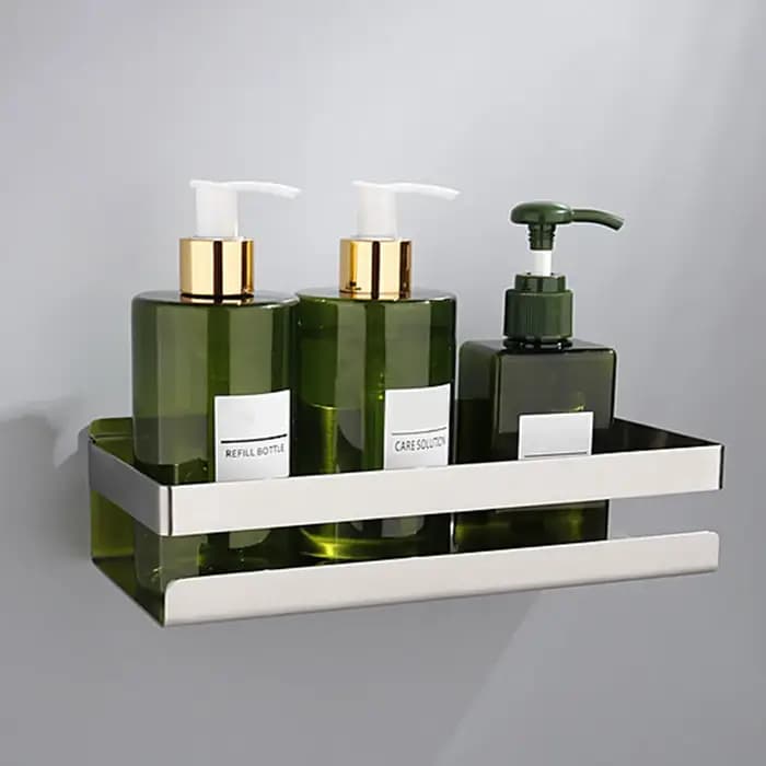 HOShelf-Porte-shampooing carré auto-adhésif en acier inoxydable