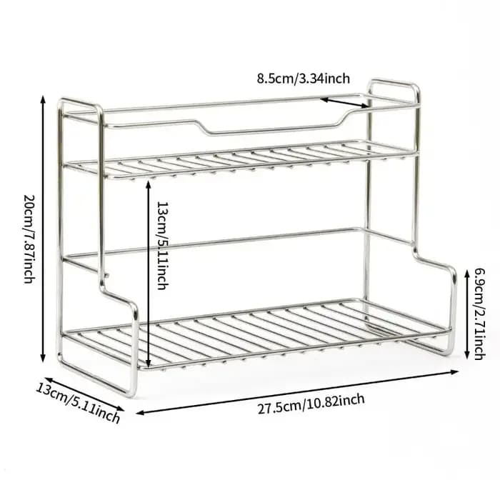 Support de rangement pour comptoir de cuisine, étagère à épices, panier de rangement polyvalent en f