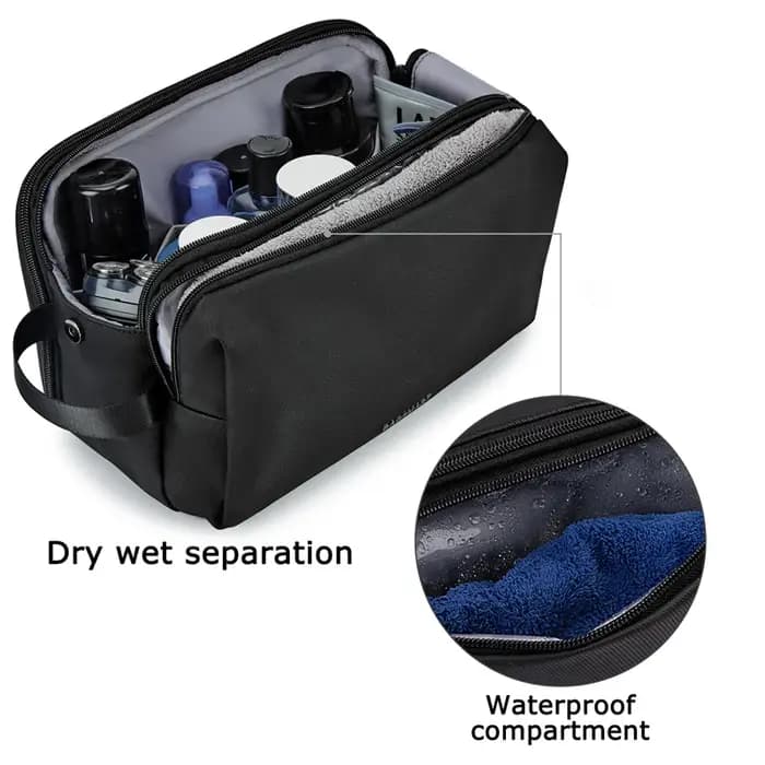 BAGSMART trousse de toilette grande capacité sac cosmétique pour hommes multifonction étanche essent