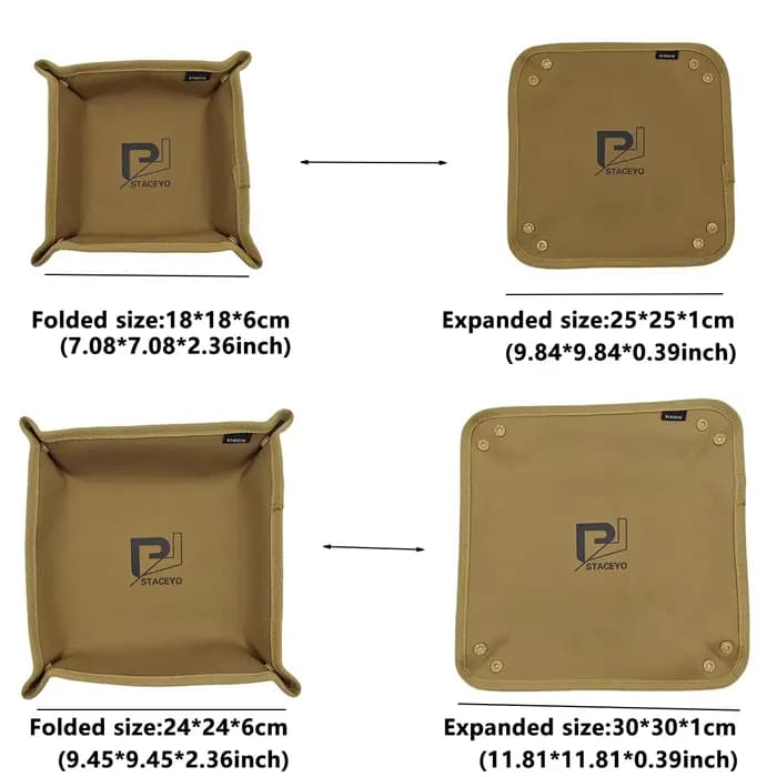 Plateau de rangement de bureau kaki 1 pièce