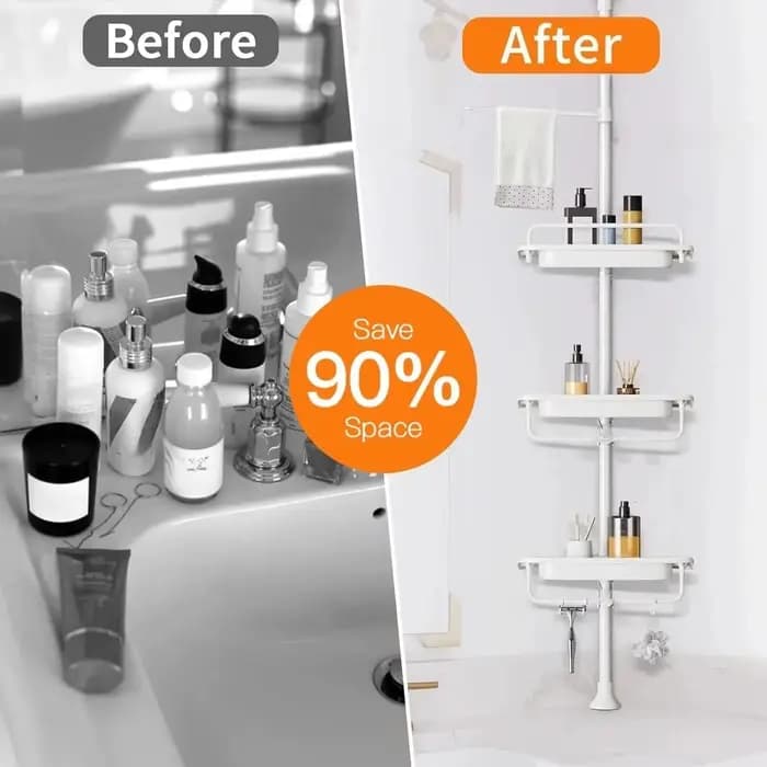 Étagère de salle de bain réglable 100-260 cm
