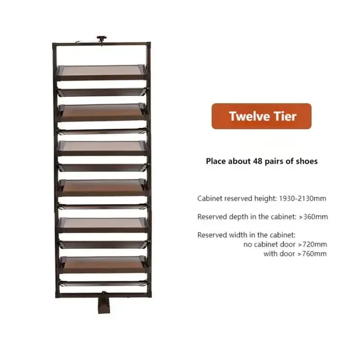 Économie de place 360 ° Étagère à chaussures rotative