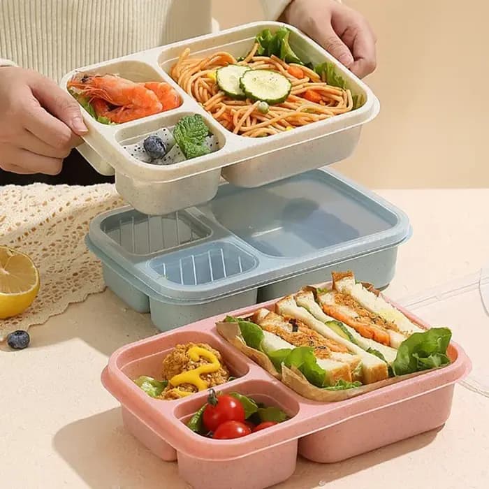 Boîte à lunch réutilisable à 3 compartiments