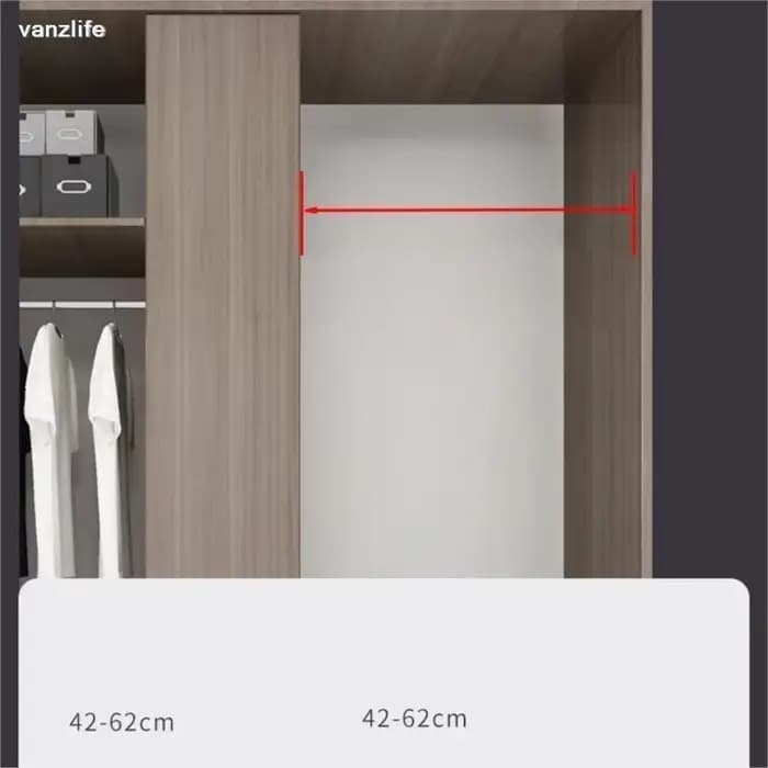 Vanzlife – tringle à vêtements extensible en acier inoxydable, utile, réglable, pour placard, rideau