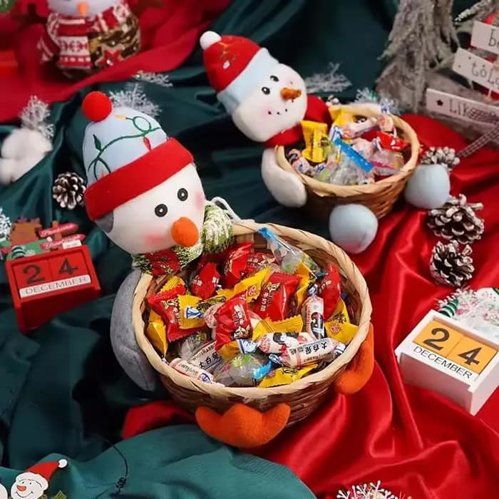 Panier de rangement pour bonbons de Noël