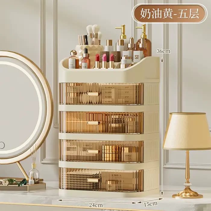 Boîte de rangement pour cosmétiques avec tiroirs