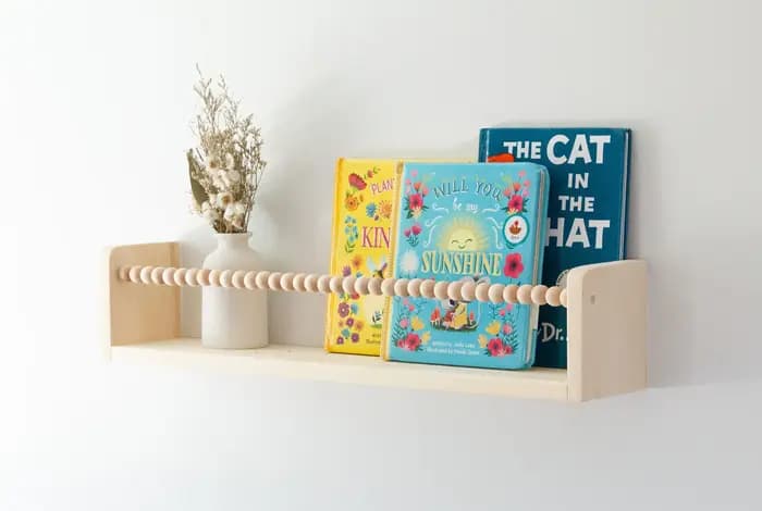 Bibliothèque flottante perlée pour enfants