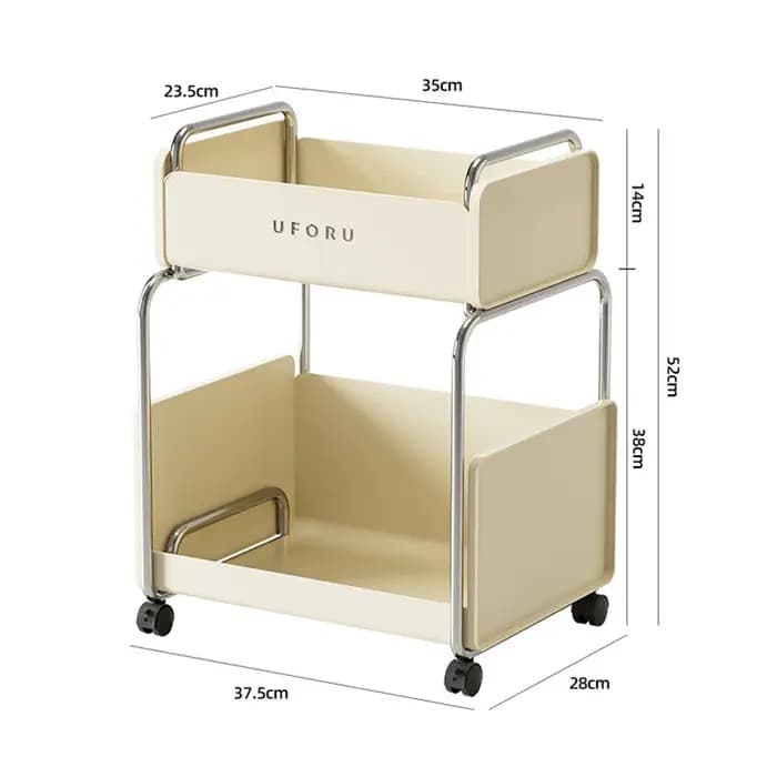 Petit chariot support de rangement chambre organisateur support amovible Double couche étagère suppo