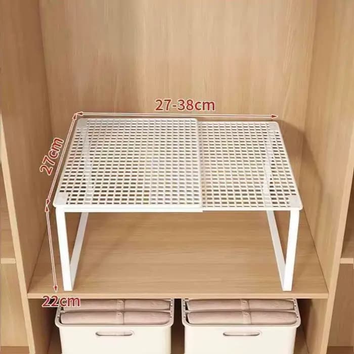 Organisateur d'étagère de placard télescopique, séparateur réglable rétractable et empilable pour ga