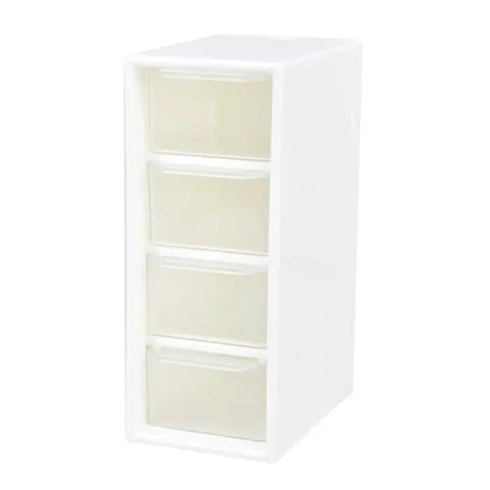 Boîte de rangement de cosmétiques de bureau blanche