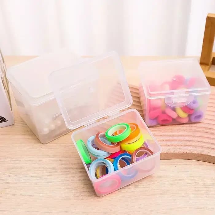 Boîte de rangement transparente avec couvercle pour bijoux