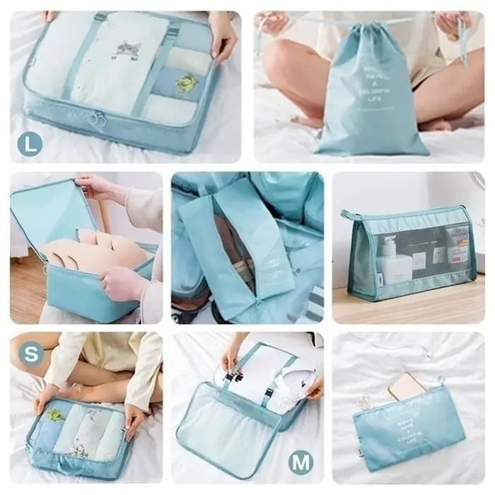 8 pièces/ensemble sacs de rangement pour voyage organisateur sacs accessoires bagages valise organis