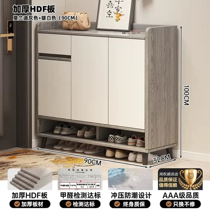 Porte d'armoire à chaussures 2025, nouvelle armoire de rangement d'entrée intégrée contre le mur, mu