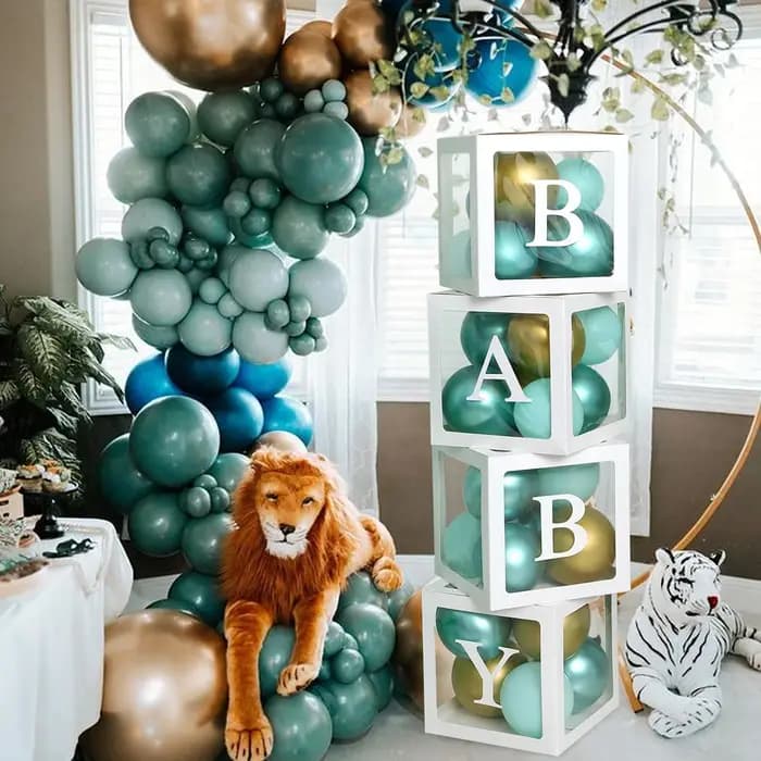 Boîte à ballons transparente personnalisée avec lettres A-Z
