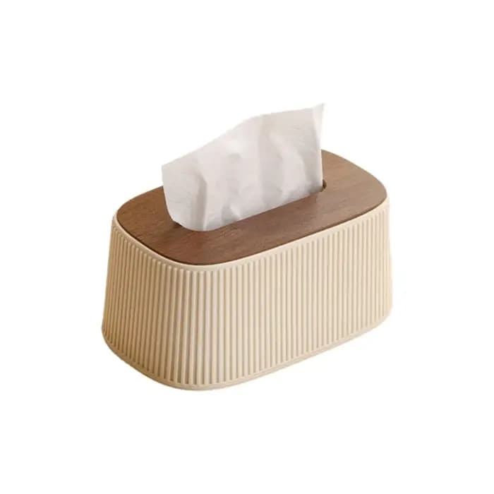 Boîte de rangement carrée à grande ouverture pour mouchoirs avec couvercle