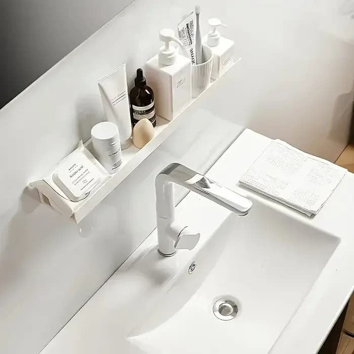 Étagère de salle de bain sans perçage