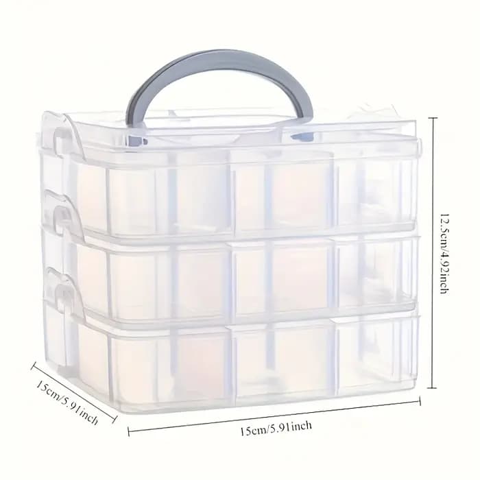 Boîte de rangement empilable à 3 niveaux pour scrapbooking – Idéale pour ranger les petits articles