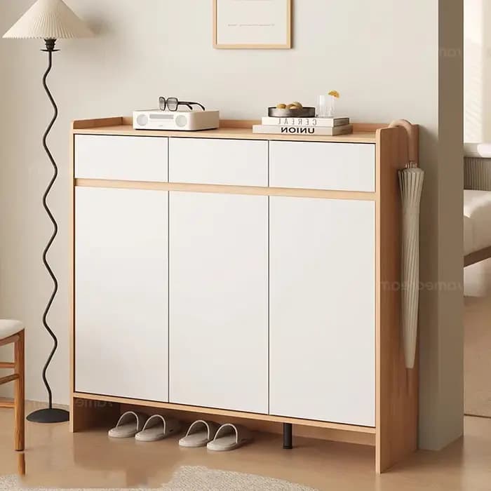 Meuble à chaussures vertical en bois