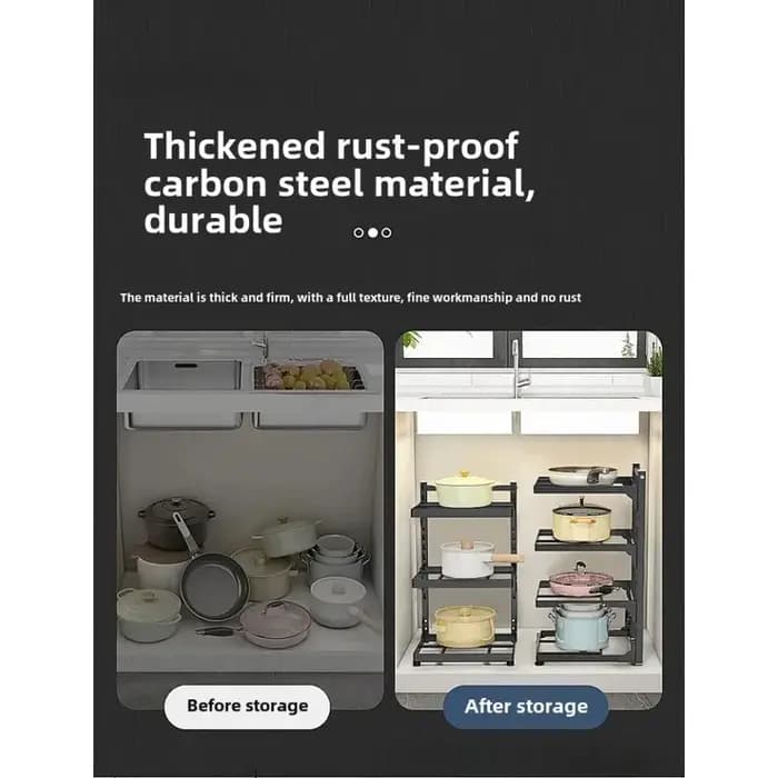 Étagère de rangement multi-niveaux pour évier de cuisine