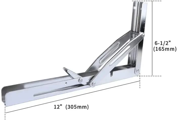 Étagère pliante ou support de Table d'établi, 2 pièces, charge Max. 550lbs