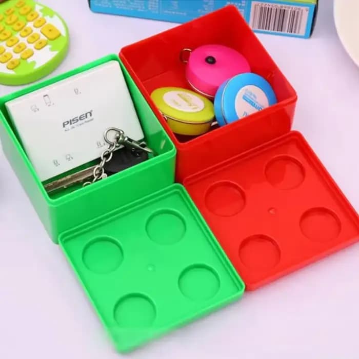 Boîte de rangement empilable pour blocs de construction