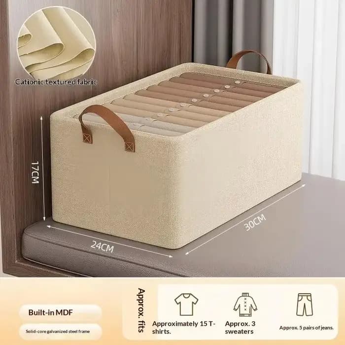 Boîte de rangement pliable en tissu pour la maison, organisateur de garde-robe pour vêtements et pan