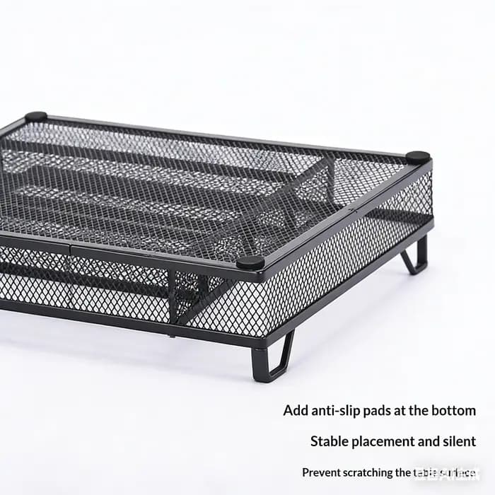 Plateau de rangement en métal pour couverts de cuisine