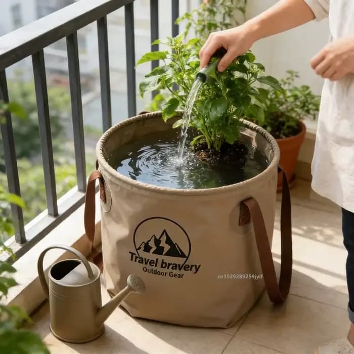 Seau pliant multifonctionnel 5L/10L/20L, bassin pliable Portable de voyage, Camping randonnée pêche, seau de rangement, fournitures de salle de bains