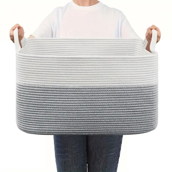 Panier à linge, paniers de rangement tissés pour l'organisation