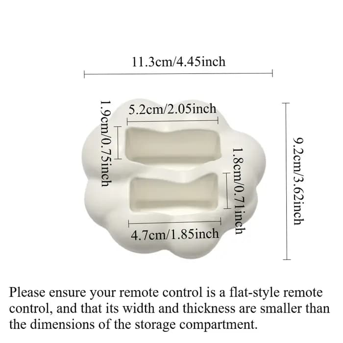 Support de télécommande mignon en forme de nuage 3D - Organisateur de rangement de bureau pour télécommandes de