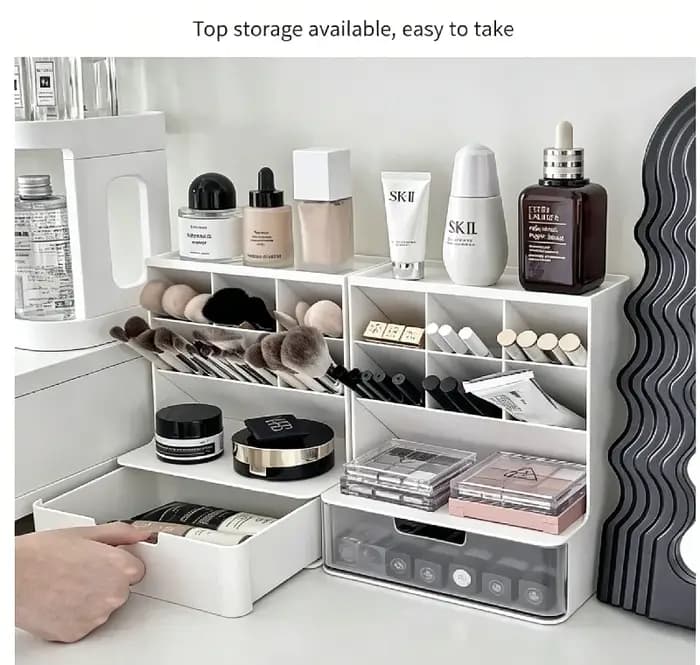 Nouvelle boîte de rangement de maquillage à tiroirs