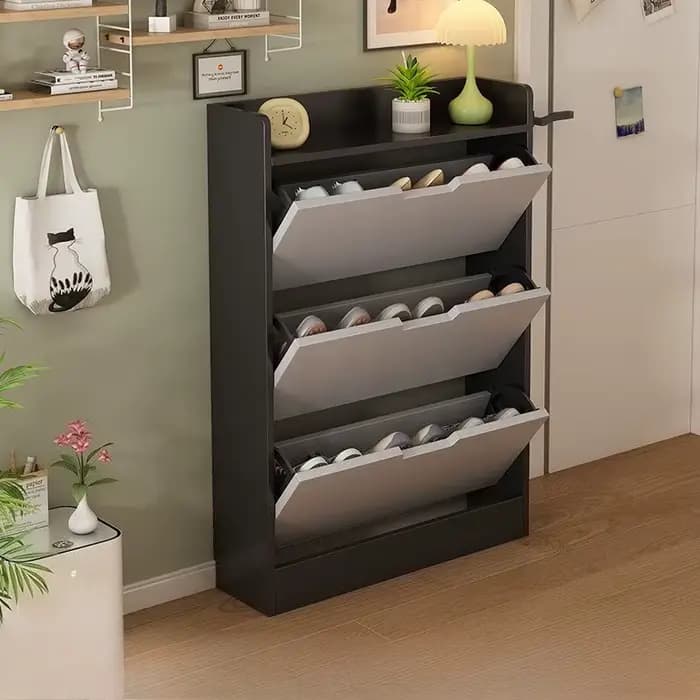 Armoire à chaussures multifonctionnelle en bois