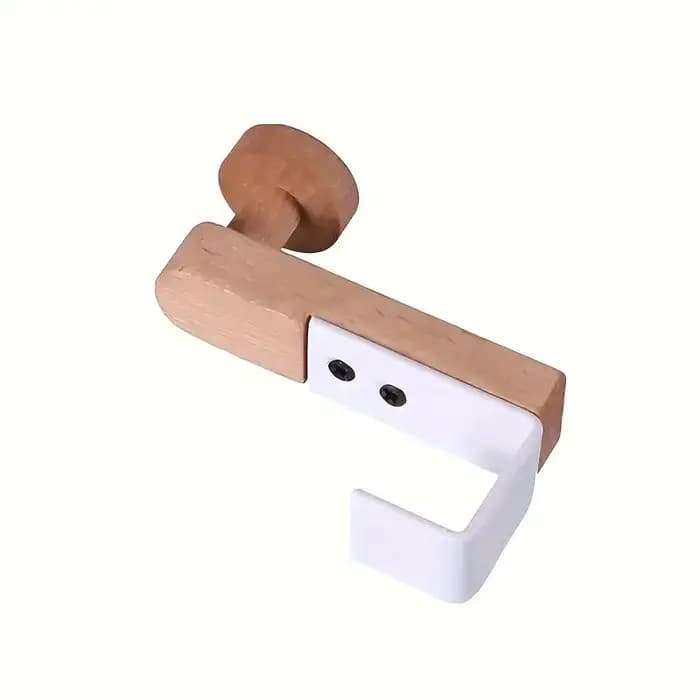 Étagère murale en bois naturel pour porte