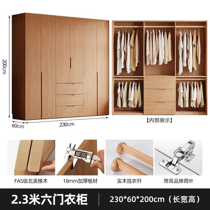 Armoire d'angle avec portes en bois
