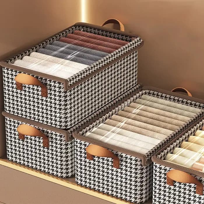 Boîte de rangement pliable en acier pour vêtements