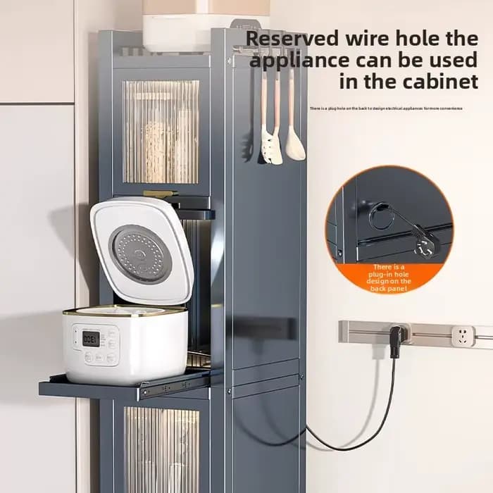 Armoire de rangement pour crevasses de cuisine à tirer