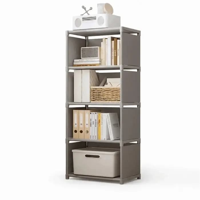 Étagère à livres à 5/6 niveaux, portable, grande capacité, organisateur de rangement pour articles divers, support multifonctionnel, organisateur de rangement en cubes durable