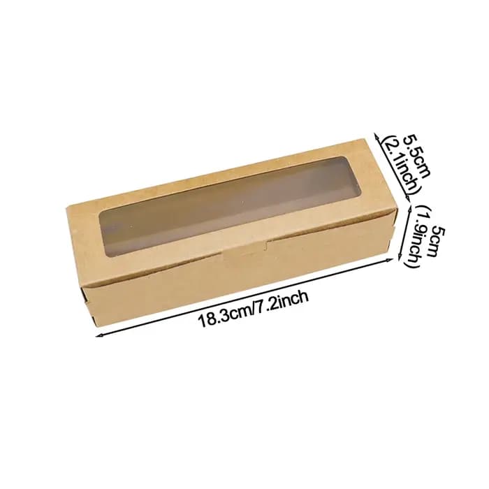 Boîtes cadeaux en papier Kraft avec fenêtre