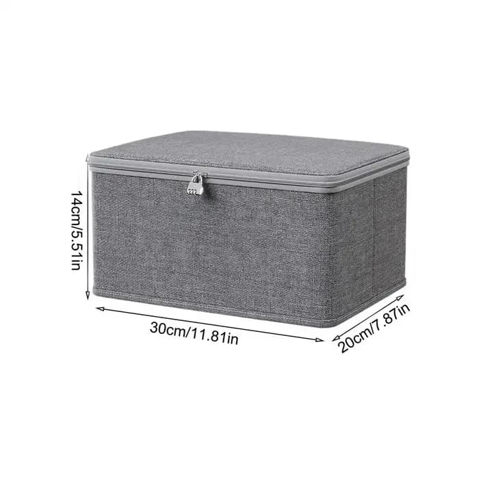 Boîte de rangement verrouillable avec couvercle