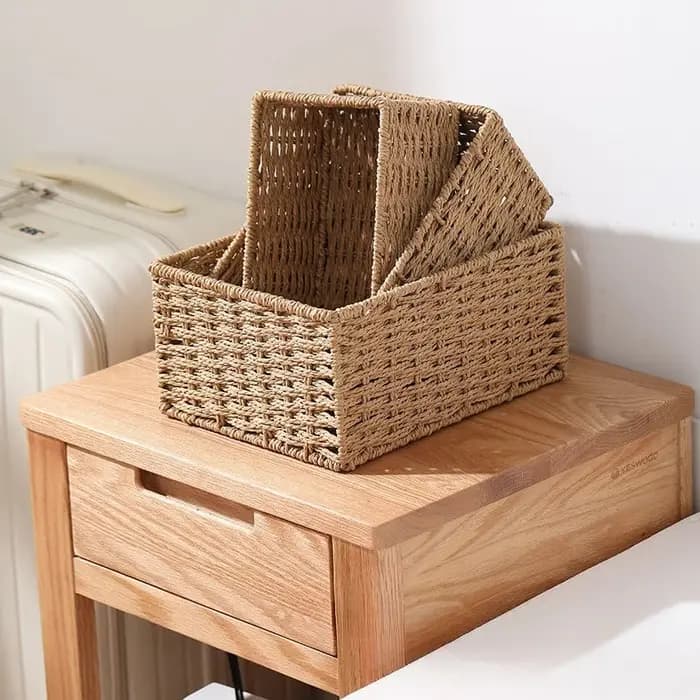 3 pièces/ensemble paniers en osier pour organiser le paquet