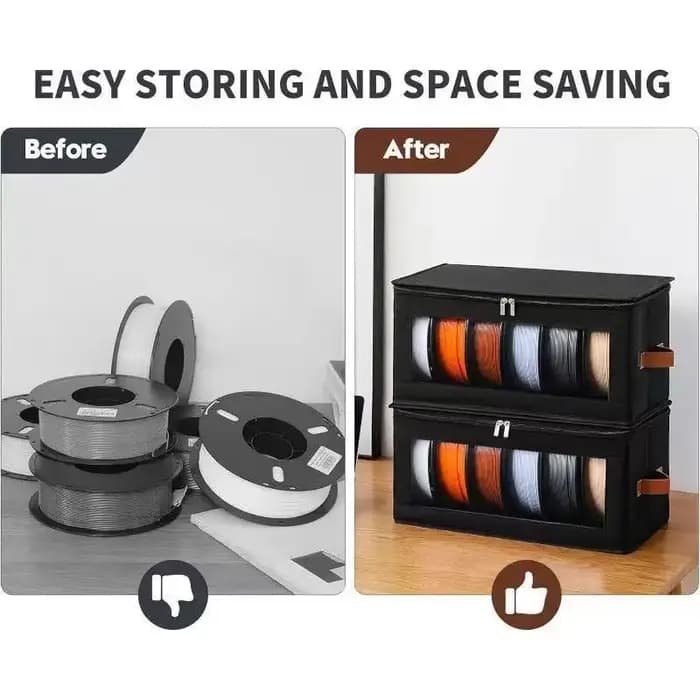 ● Boîte de rangement pour filaments - Conteneurs de stockage de filaments pour imprimante 3D, support pour accessoires d'impression 3D pour la maison, le bureau et l'atelier