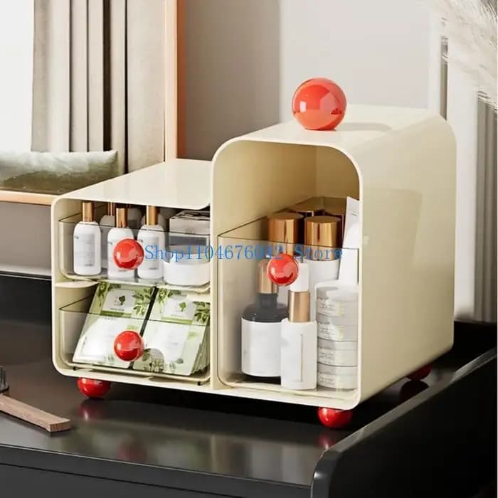 Boîte rangement à tiroir 5asd avec couches transparentes pour comptoirs bureaux cuisine