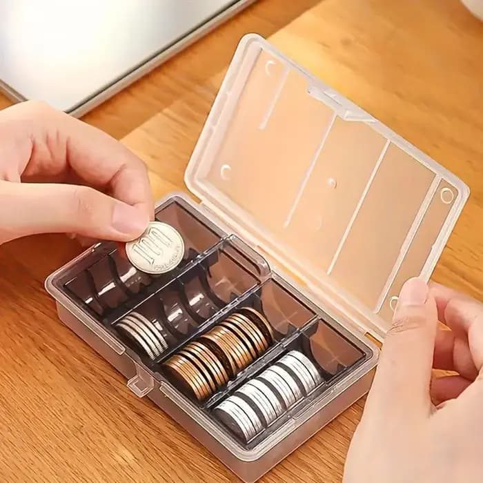Boîte de rangement de pièces de monnaie multifonctionnelle
