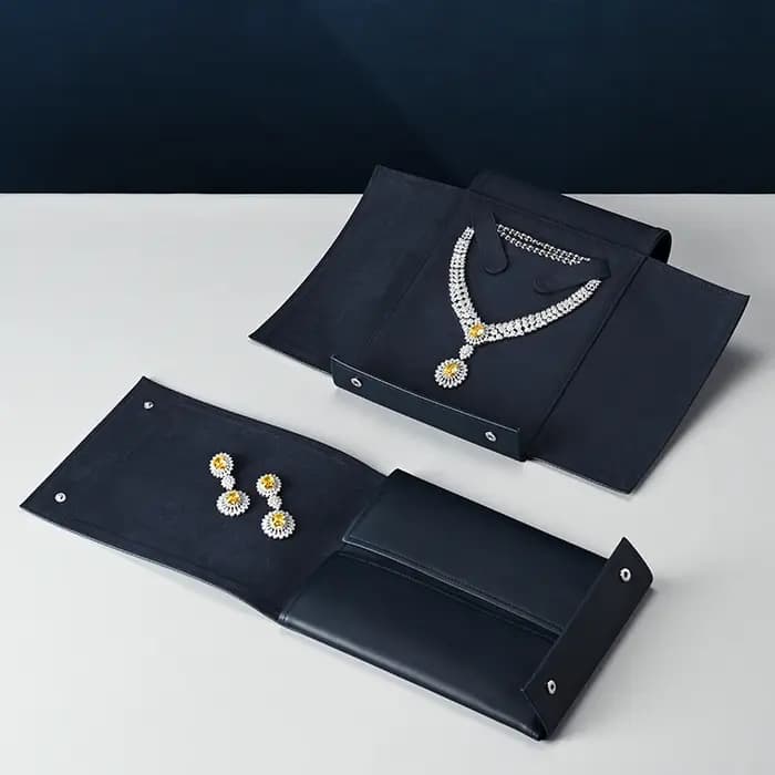 Boîte de rangement pour colliers de luxe Oirlv - Extérieur en simili cuir de qualité supérieure