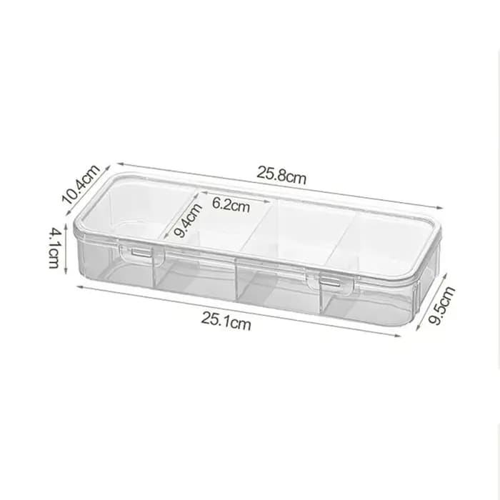 Boîte de rangement alimentaire à 4 compartiments, empilable, pour réfrigérateur, conteneur de conservation des aliments frais, organisateur de gingembre, ail et oignon vert pour la cuisine
