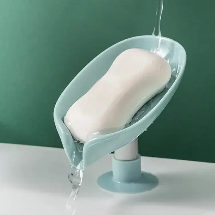 Porte-savon en forme de feuille