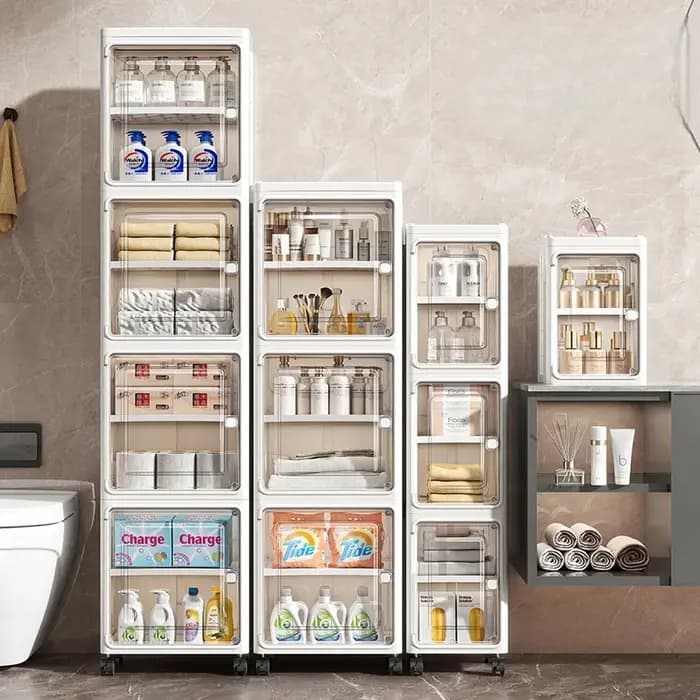 Armoire à fente pliable pour salle de bain