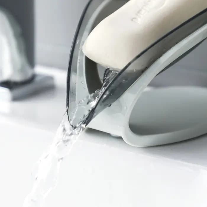 Support à Savon en Forme de Feuille Antidérapant avec Drainage